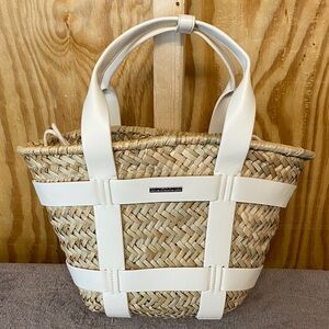 House of Harlow straw handbag